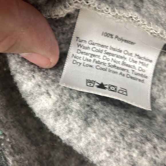 Eddie Bauer Women's Aztec-Print Full Zipper Fleece Sweater Jacket Gray Large - Picture 8 of 10